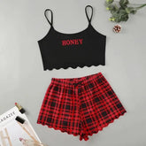 Plaid Pattern Retro Pajamas